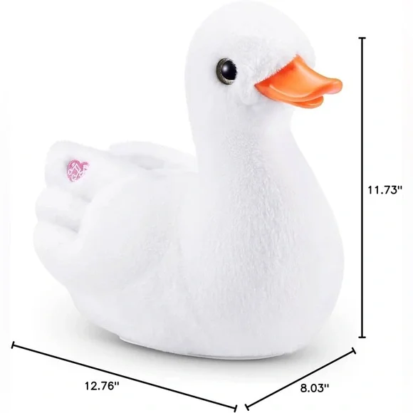 Zuru Pets Alice mama duck quacking waddling White Plush Duck Toy - Picture 5 of 8